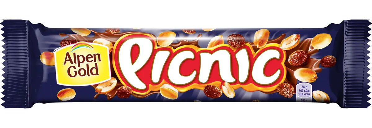 Picnic chocolate. Шоколадный батончик пикник 38г. Батончик пикник 35*1 38г. Пикник шоколадный батончик арахис.Изюм 38 гр.. Батончик Picnic 38г шоколадный с арахисом.
