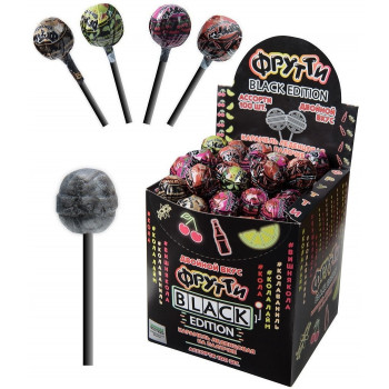 Карамель леденцовая на палочке Фрутти 12гр  Кола Black Edition
