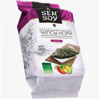 Чипсы Нори "Tom Yum" из морской капусты 4.5г