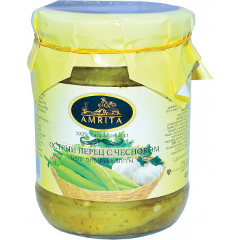 Перец острый с чесноком 450г (АМРИТА)