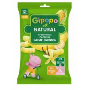 Палочки кукурузные детские  20г GIPOPO  Банан и ваниль