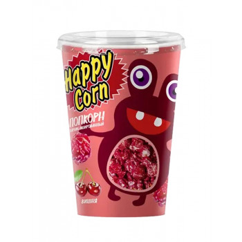 Попкорн Happy Corn Стакан 100г. Вишня