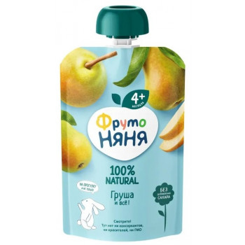 Пюре ФрутоНяня из груш, с 4 месяцев, 90г