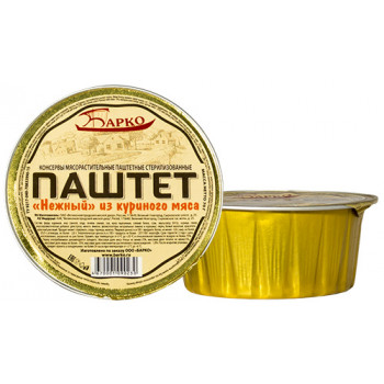 Паштет "нежный" из куриного мяса, БАРКО, 70г