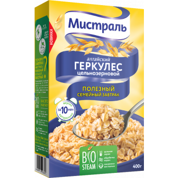 Хлопья Геркулес Алтайский 400г (МИСТРАЛЬ)