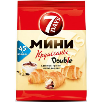 Круассаны 7 Days Double Какао-Ваниль, 105г