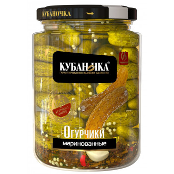 Огурчики маринованные 720гр (КУБАНОЧКА)