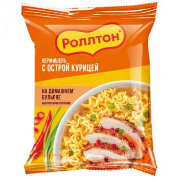 Роллтон Брикет 60г. С острой Курицей