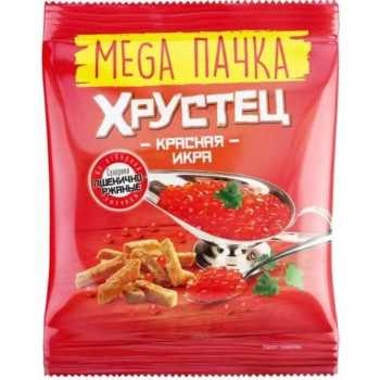 Сухарики пшенично-ржаные "КРУТЕЦ" 130г. Красная Икра