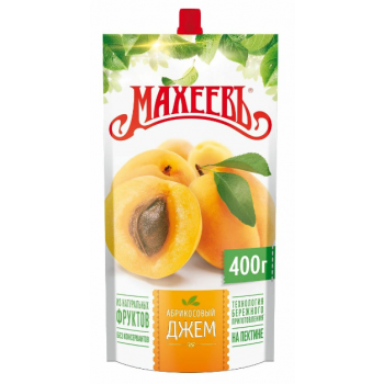Джем  Махеевъ Абрикосовый 400г. дой-пак 