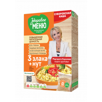 Каша Суворовская 6х400г 3 злака с нутом (Здоровое меню)(Царь)