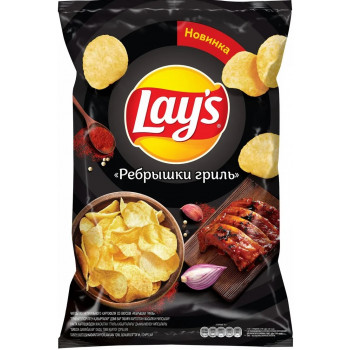 Чипсы картофельные Lay's 140 гр. Ребрышки гриль