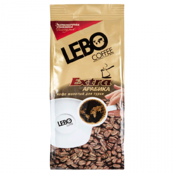 Кофе жареный "арабика" extra" молотый для турки в/с, ТМ LEBO, 200г