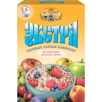 Хлопья овсяные Клинские Экстра №2, 500г