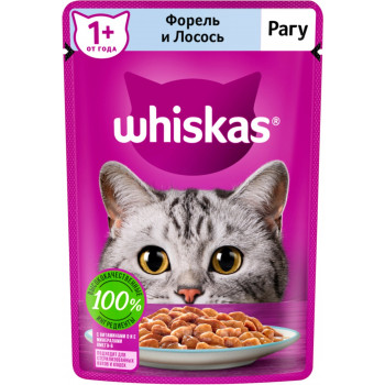 Кош. Корм (Whiskas) Рагу Форель и Лосось 75г