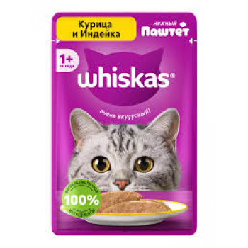 Кош. Корм (Whiskas) Паштет Курица с Индейкой 75г