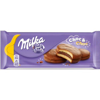 Милка печенье 150г. Choc & Choc Cдобное с какао-нач и кусочками  шок. 150г