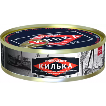 Килька Балтийская неразд. обжар. в т/с 240г №3 (Доброфлот)