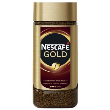 Кофе натуральный растворимый сублимированный Nescafe Gold, 190г