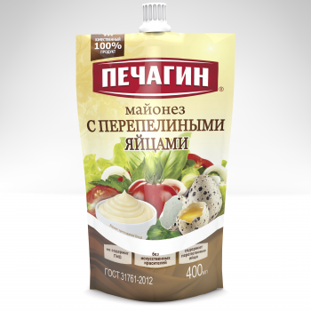 Майонез с перепелиными яйцами 50% (ПЕЧАГИН) 750мл