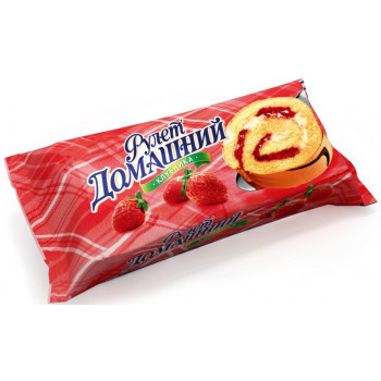 Рулет Домашний 150г. Клубника