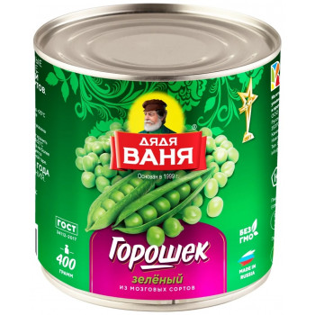 Горошек зеленый 400гр (Дядя Ваня)
