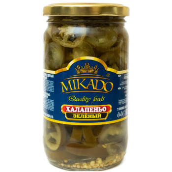 Перец Халапеньо резаный MIKADO 350 мл зеленый маринованный