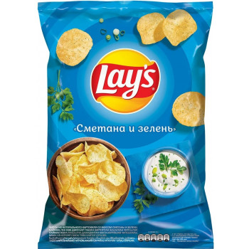 Чипсы картофельные Lay's 140 гр. Сметана-Зелень