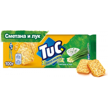 Крекер TUC со вкусом сметаны и лука 100г