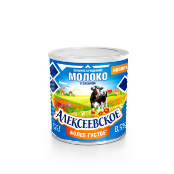 Сгущенное молоко  Алексеевское с сахаром 8,5% 360г 