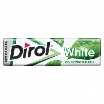 Жевательная резинка Dirol White со вкусом мяты, 13.6г