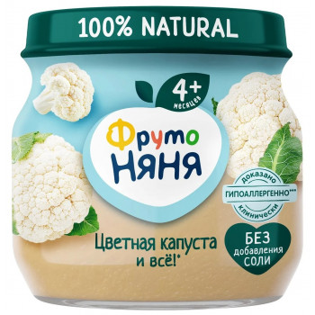 Пюре ФрутоНяня из цветной капусты, с 4 месяцев, 80г