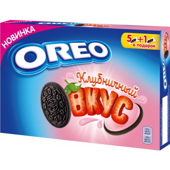 Печенье Oreo с какао и начинкой со вкусом клубники, 228г