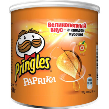 Чипсы картофельные Pringles Паприка, 40г