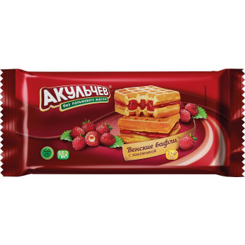 Вафли Венские 100г. Земляника