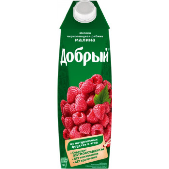 Нектар Добрый Яблоко Малина Черноплодная рябина 1л