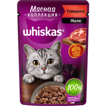 Кош. Корм (Whiskas) Мясная Коллекция Говядина 75г