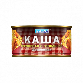Каша Дворянская гречневая с говядиной 325гр (БАРС)