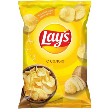 Чипсы картофельные Lay's 140 гр. Натуральные с Солью