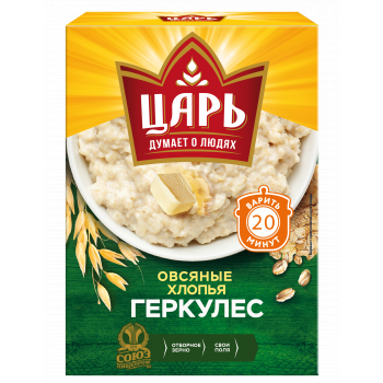 Хлопья Геркулес Картон "ЦАРЬ" 400г
