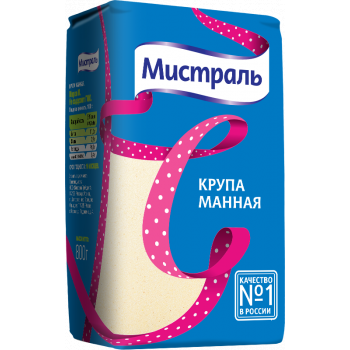 Манная крупа 800гр (МИСТРАЛЬ)
