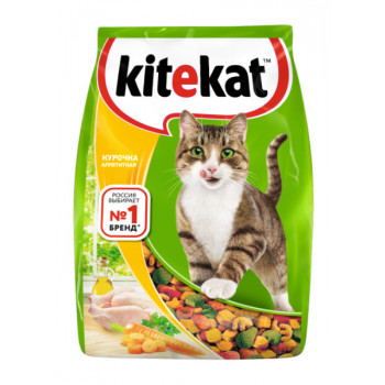 Кош. Корм сухой (Kitekat) Курочка аппетитная 350г
