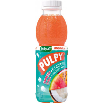 Напиток сокосодержащий Pulpy Маракуйя-Гуава с кусочками Кокоса 0.45 л