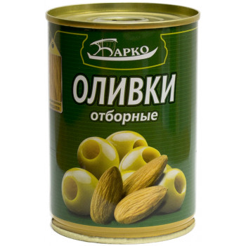 Оливки Барко 280мл ж/б фарш. миндалем