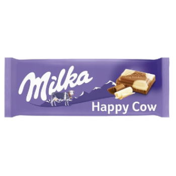 Милка 90г. Happy Cow Шок. молочный с белым